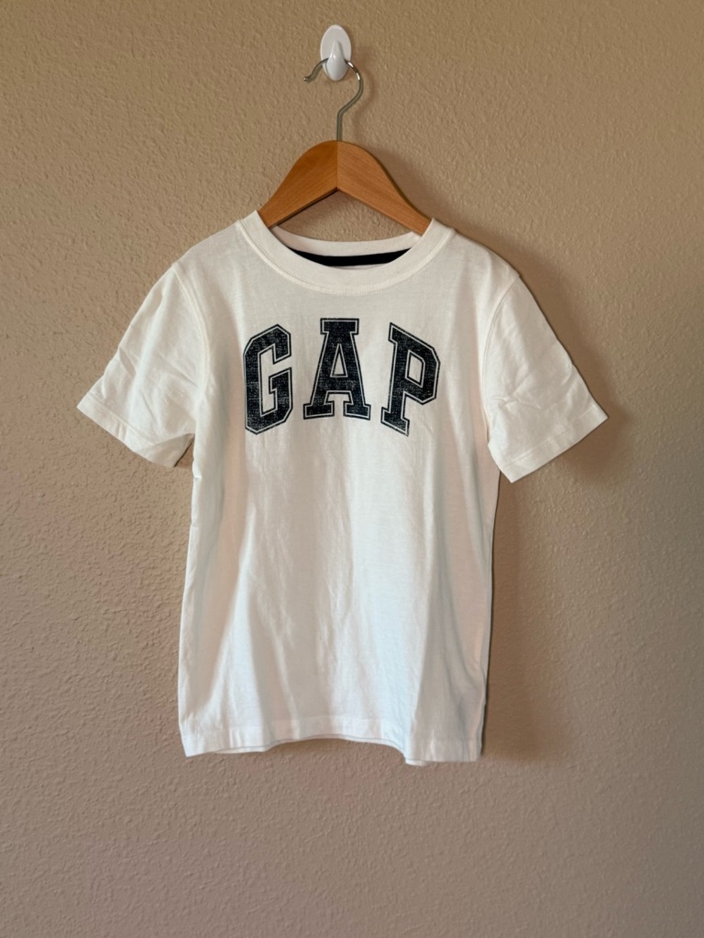 GAP White Tee with Navy Logo